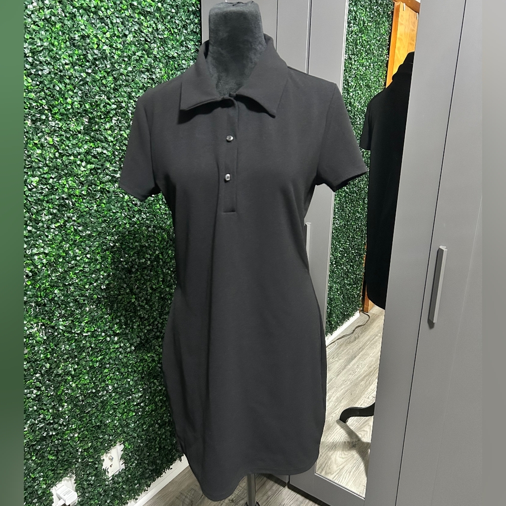 Collared Ribbed Polo Dress - Picture 2 of 4